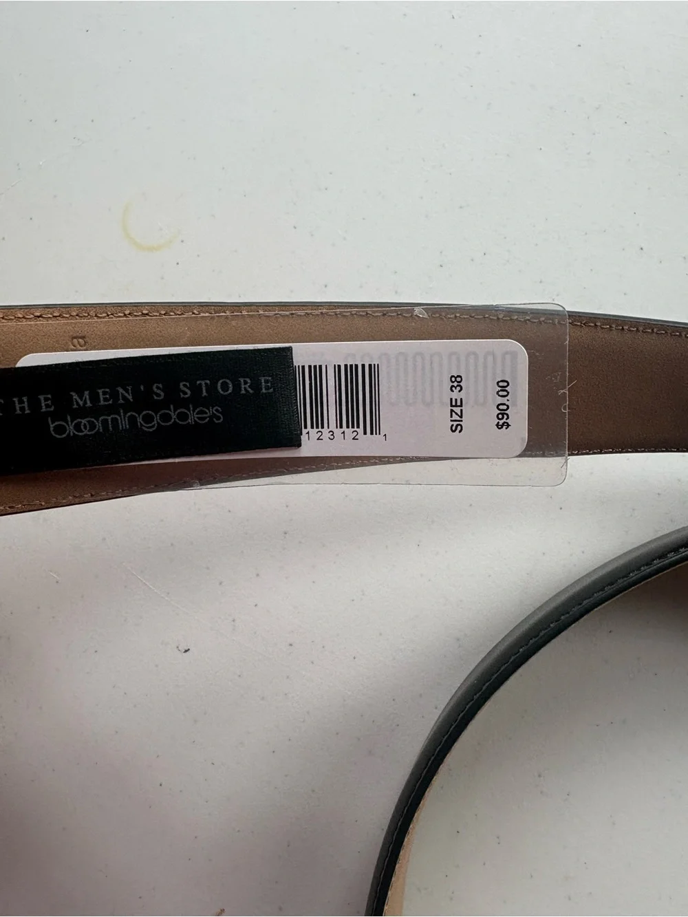 Bloomingdale’s The Men’s Store Black Leather Belt — Size 38